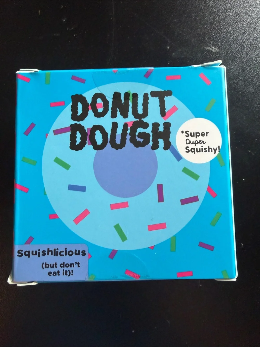 New J'Adore Donut Dough Super Duper Squishy Toy BLUE Textured Squeeze Toy Fidget